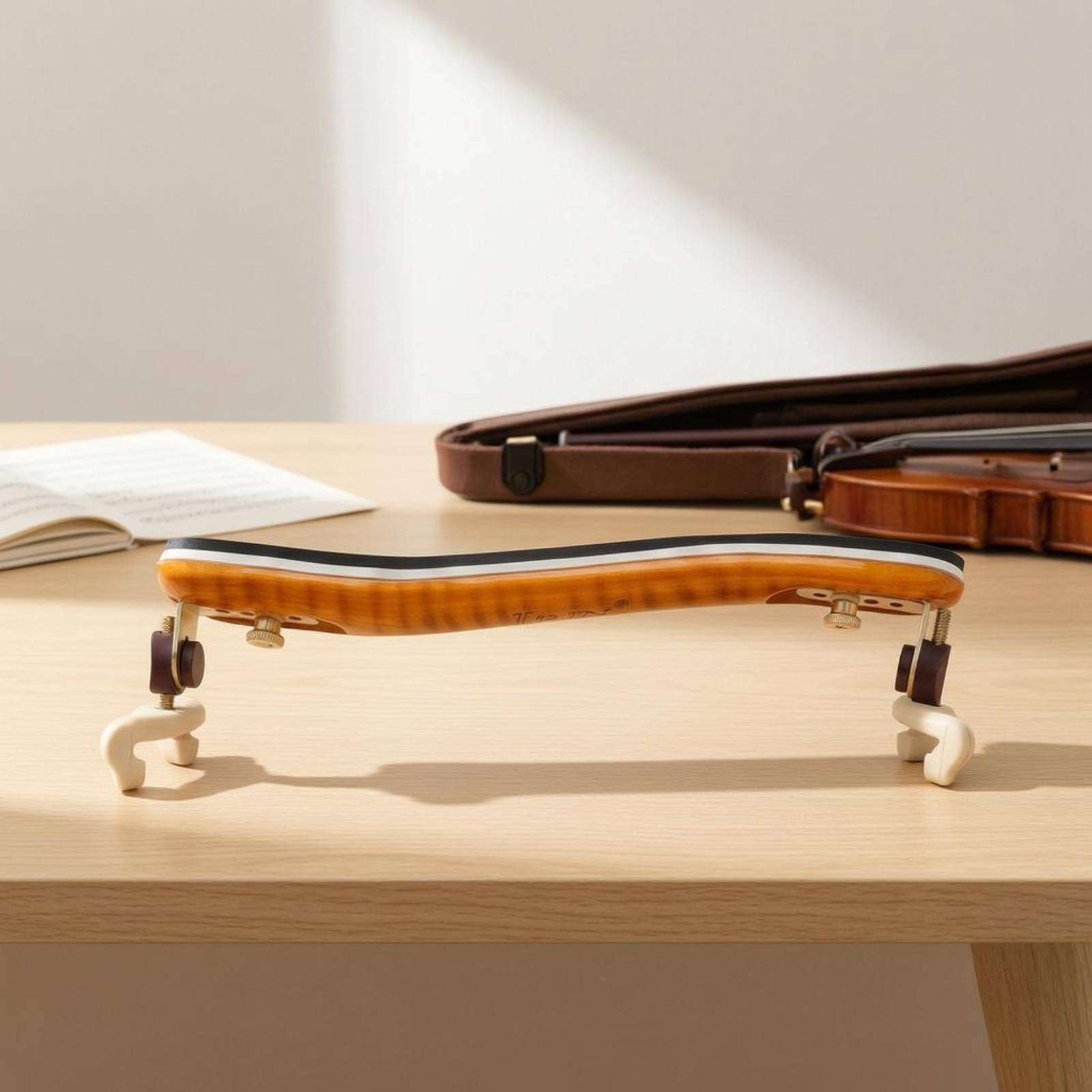 مسند كتف للكمان مقاس 4/4، مبطن - مراجعة Violin Shoulder Rest وسعره